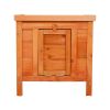 20 in. Small Animal Rabbit Hutch Bunny House for Inside, Outdoor Pet Shelter Feral Cat House in Brown